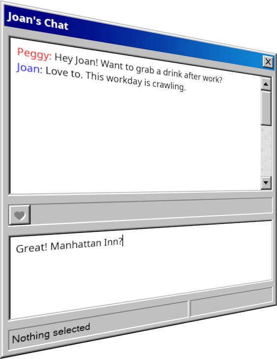 A screenshot of ATIM's chat window